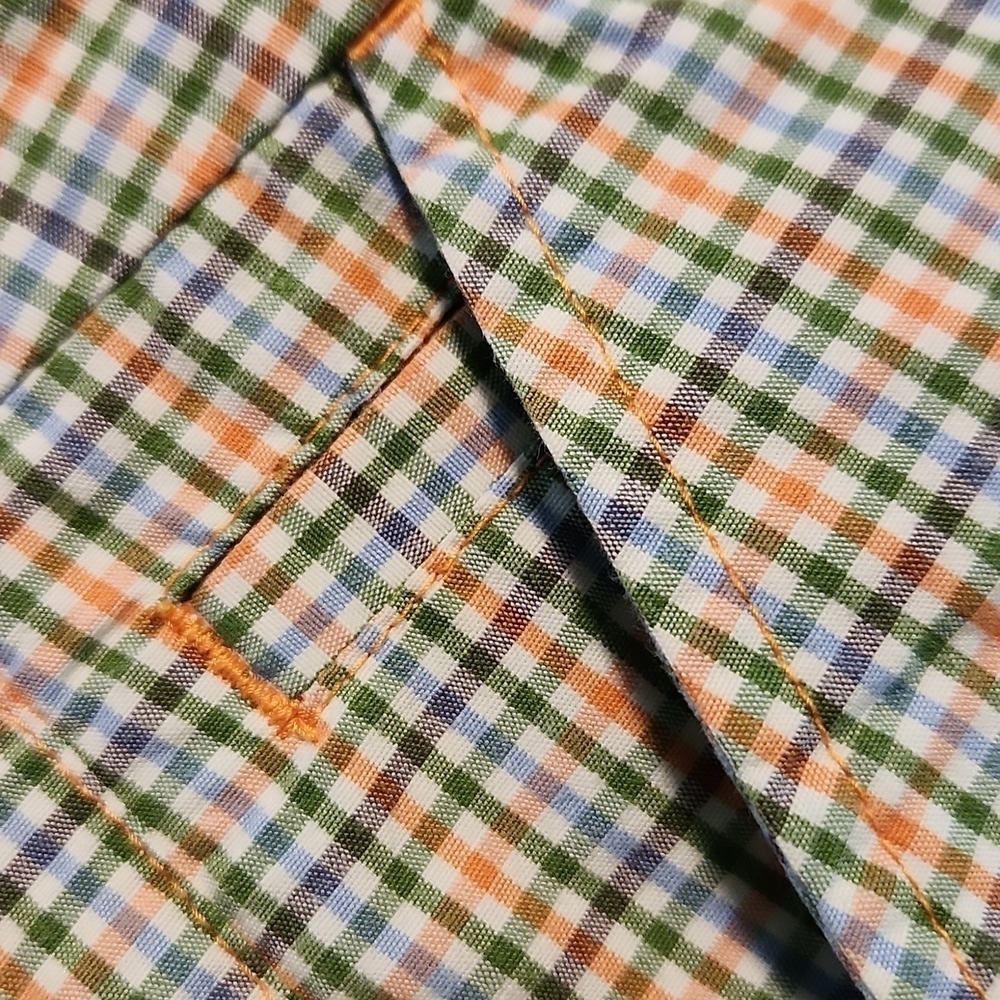 Tommy Hilfiger Green and Orange Checkered Shorts - Picture 14 of 14